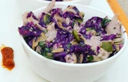 Purple Cabbage with Pumkin Seeds